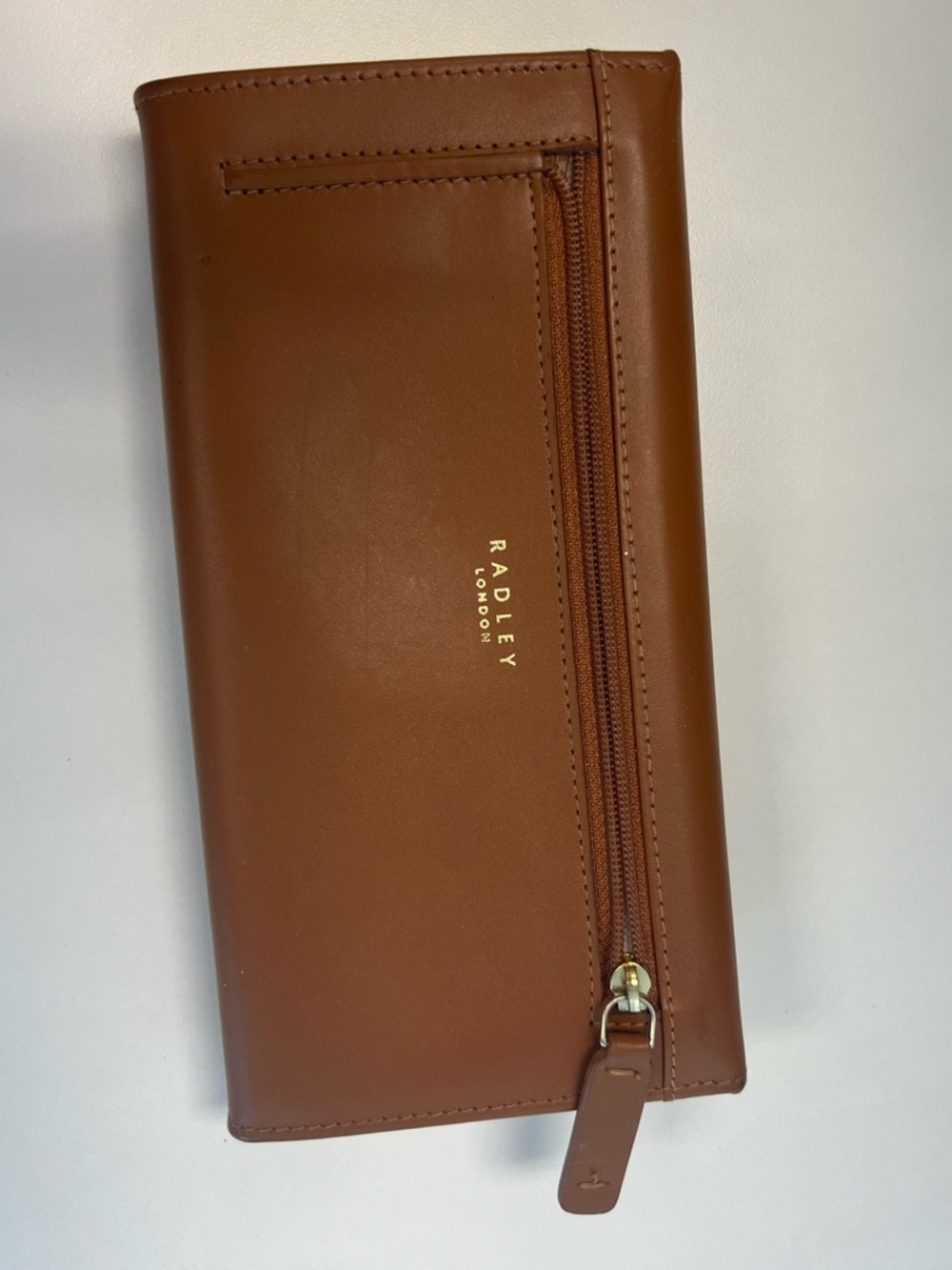 Bradley London Brown Leather Long Wallet with Dog Applique - Picture 3 of 9